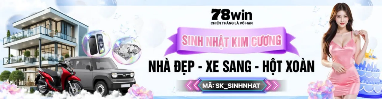 Hình ảnh banner trò chơi slot 78wwin với các biểu tượng may mắn và giải độc đắc lớn.